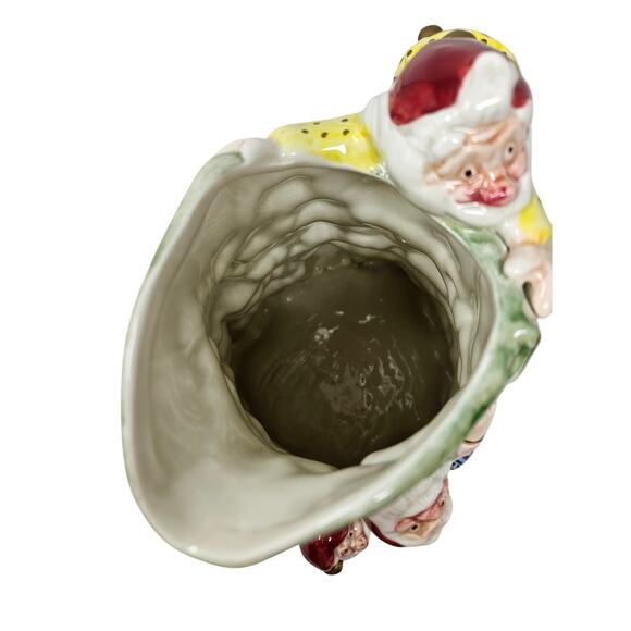 Vintage Fitz Floyd 1989 Ceramic Christmas Tree Elf Pitcher Kitsch Holiday - Picture 7 of 7